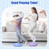 Silipull 2 Pcs Wiggle Seat Inflated Wobble Cushion Flexible Balance Disc with Air Pump for Core Stability Strengthening Improving Posture Physical Exercise(Macaroon Blue and Taro Purple) view 4