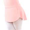 Avrigir Pink Short Big Girls Ballet Skirts Pull on Opaque Mini Dance Skirt with Split view 1