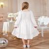 Arshiner Kid High Low Dress Special Occasion Baptism Fall Easter Girls Spring Flower Smocked Dresses White Size 10-12 view 2