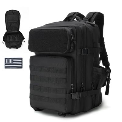 gracedon Military Tactical Backpack for Men and Women Army Camping Daypack Bug out Bag 45l Asault Pack for Travel Hiking (Black)