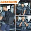 gracedon Military Tactical Backpack for Men and Women Army Camping Daypack Bug out Bag 45l Asault Pack for Travel Hiking (Black) view 4