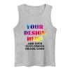 Personalized Men's Tank Tops Add Your Design Photo Text Custom Swim Beach Sleeveless Shirts for Gym Fitness Training, Light Heather Grey, S view 3