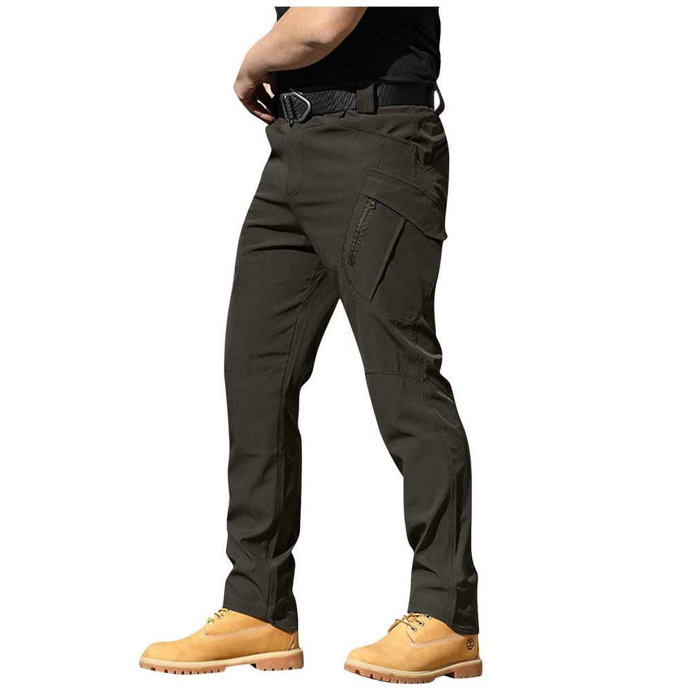 tobchonp Outdoor Lightweight Hiking Pants Men Multi Pockets Relaxed Fit Water Resistant Work Tactical Pants Water Resistant Ripstop Quick Dry Waterproof Pant Men Flexcamo Baggy Tactical Pant