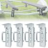 Aupar Heavy Duty 8" Boat Trailer Bunk Brackets, 4 PCS Galvanized Swivel Top Bunk Bracket Kit for 1.5" x 3", 2" x 3", 3" x 3" Boat Trailer Crossmember