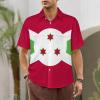 Adugen Origei Hawaiian Shirt Burundi Flag Short Sleeve Shirts Men Print Short Sleeve Shirts Men Plus Size 2XL view 2