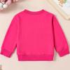 ZAXARRA Mommy and Me Matching Outfits Long Sleeve Crewneck Pullover Tops Mama Sweatshirt Mama and Mini Clothes (Rose Red,Baby,6-12 Months) view 3