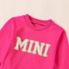 ZAXARRA Mommy and Me Matching Outfits Long Sleeve Crewneck Pullover Tops Mama Sweatshirt Mama and Mini Clothes (Rose Red,Baby,6-12 Months) view 4