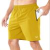 NORTHYARD Men's Athletic Running Shorts Quick Dry Workout Shorts Lightweight Sports Gym Basketball 7"/ 9"/ 5" Tennis Hiking Exercise Yellow-7 inches 2XL view 3