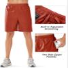 NORTHYARD Men's Athletic Running Shorts Quick Dry Workout Shorts Lightweight Sports Gym Basketball 7"/ 9"/ 5" Tennis Hiking Exercise REDCLAY-7 inches L view 4