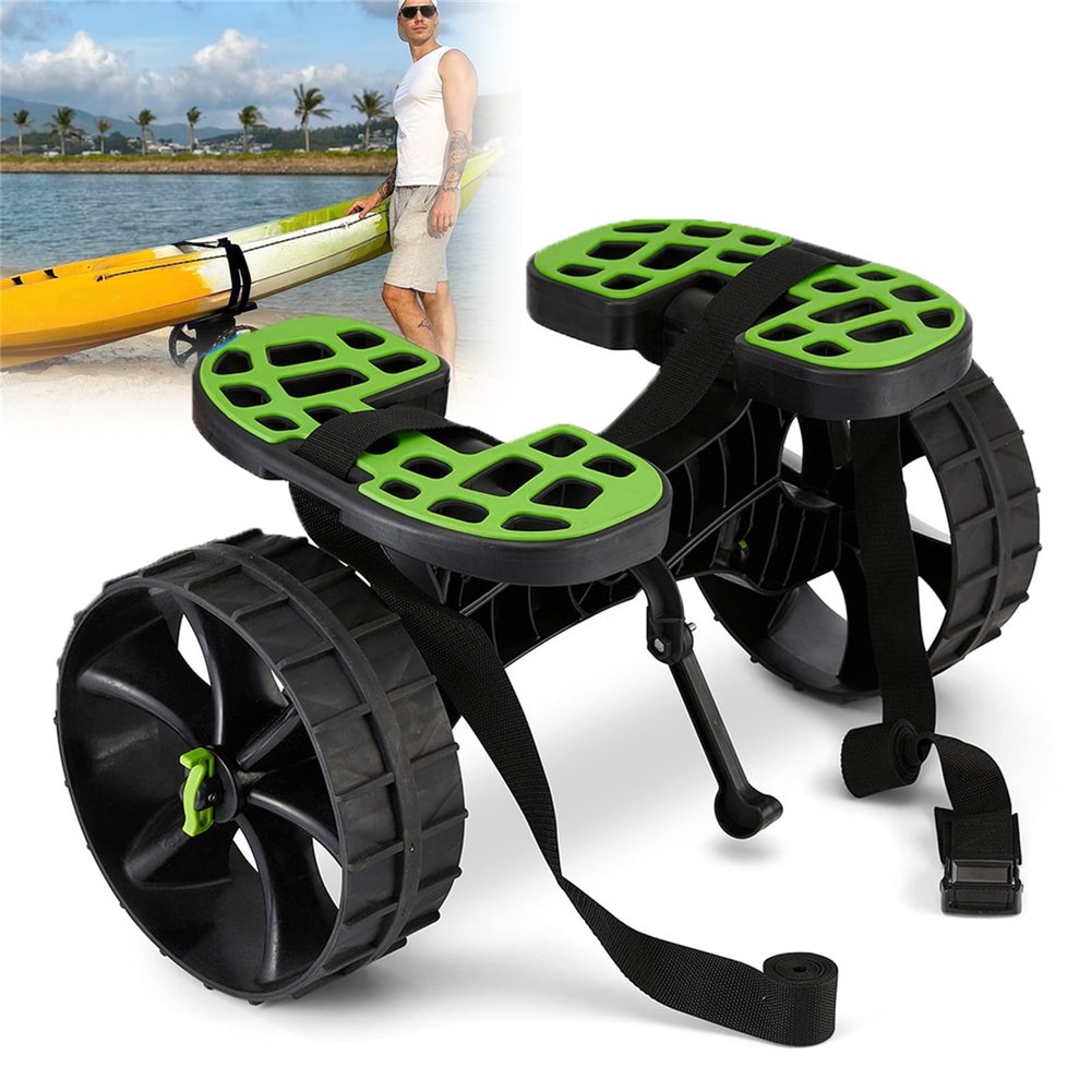 YXCUSAM Kayak Dolly, Portable Beach Dolly Trailer Equipment with Universal Wheels/Adjustable Straps for Surfboard, Paddleboard Transport