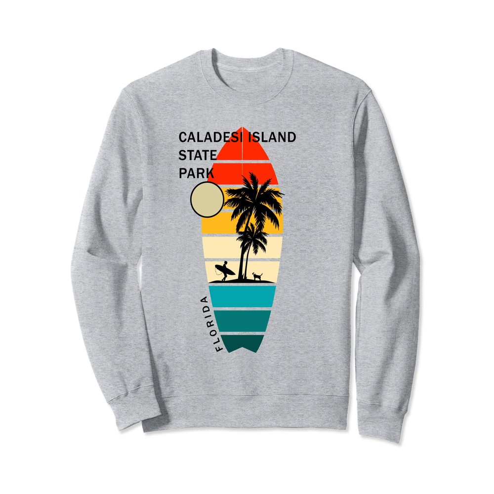 Caladesi Island State Park Florida Surfboarders Surfers Sweatshirt