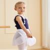 White Toddler Girls Ballet Skirts Pull on Kids Dance Skirt for Leotards view 3