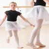 White Toddler Girls Ballet Skirts Pull on Kids Dance Skirt for Leotards view 4