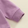 ZAXARRA Mommy and Me Matching Outfits Long Sleeve Crewneck Pullover Tops Mama Sweatshirt Mama and Mini Clothes (Purple,Baby,18-24 Months) view 2