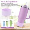 7PCS Stanley Cup Accessories - Including Straw Cover, Silicone Boot, Hand Strap, 4 Purple Charms for 40oz & 30oz Stanley Tumbler view 4