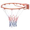 PQGKOBR Basketball Solid Rim,Basketball Net,Heavy Duty Basketball Flex Rim Goal Replacement with Net,18" Indoor and Outdoor Hanging Basketball Hoop view 1