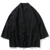 Traditional Japanese Men's Retro Cardigan Samurai Kimono Haori Samurai Yukata Asian Coat Adult Clothing Beige XS view 2