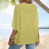 NineFit Basics Recent Orders,Summer Jackets For Women Lightweight, Kimono Cardigans For Women,Casual Open Front 3/4 Sleeve Cardigan,Plus Size Lightweight Shawls Ruana Wraps,X-Large,Yellow-1 view 4