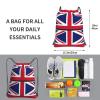 NOUZU British Flag Print Sports Drawstring Backpack For Women With Zipper Pockets Lightweight Travel Gym Bag, Black view 4