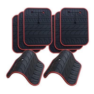 Car Bike Rack Anti-Scratch Silicone Pads, Non-Slip Anti-Collision Paint Protector, Tire Pattern, Pack of 8