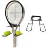 Gloperti Tennis Racket holder Metal Wall Mounted Tennis Racket Storage Rack For Tennis Badminton Paddel Racket And Tennis Balls Black Colour view 1