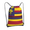 NOUZU Flag Of The Kingdom Of Hawaii Print Sports Drawstring Backpack For Women With Zipper Pockets Lightweight Travel Gym Bag, Black view 2