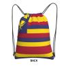 NOUZU Flag Of The Kingdom Of Hawaii Print Sports Drawstring Backpack For Women With Zipper Pockets Lightweight Travel Gym Bag, Black view 3