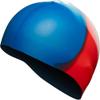 Cressi Swifty Adult Silicone Swim Cap, White/Red/Blue, Large view 2