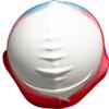 Cressi Swifty Adult Silicone Swim Cap, White/Red/Blue, Large view 3