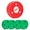 Green Biscuit 4-Pack Snipe New 2.0 Off Ice Hockey Pucks with 1 NHL Puck, Street Hockey Puck for Stickhandling and Shooting Practices - Official (Detroit Red Wings) view 1
