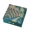Only My Live Home Filling Cotton Square Bracelet Storage Boxes Women Bangle Gift Jewelry Boxes Chinese Silk Brocade Fabric Packaging Box (green, External size 3.94x3.94x1.77 inch about) view 1
