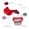 Baggallini On the Go Belt Bag Waist Pack, Crimson Red Twill view 3