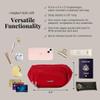 Baggallini On the Go Belt Bag Waist Pack, Crimson Red Twill view 4