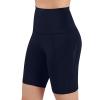 Rkwins Biker Shorts Women with Pockets Tummy Control Workout Yoga Shorts High Waisted Plus Size Athletic Shorts Gym Leggings, Large, Navy Navy view 4