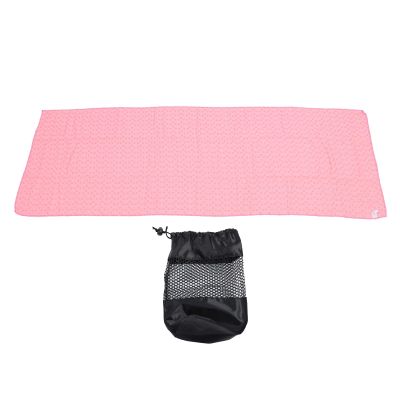 Microfiber Thickened Pilate Towel Absorbent Anti Slip Wrinkle Resistant Mat for Daily Use (Pink)