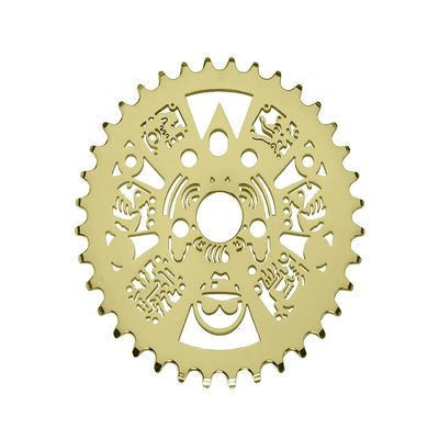 Lowrider Bike Aztec Steel Chainring 1/2 X 1/8 36t Gold.Bike Parts.Bicycle Parts