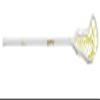 STX Crux Pro Women's Complete Elite Lacrosse Stick, White, Strung with Yellow Lock Pocket, 7/8" Crux Pro Handle view 2