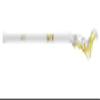 STX Crux Pro Women's Complete Elite Lacrosse Stick, White, Strung with Yellow Lock Pocket, 7/8" Crux Pro Handle view 3