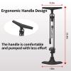TOOLITIN Bike Pump with Precision Digital Pressure Gauge,Floor Bicycle Tire Pump Compatible with Presta and Schrader Valve, Air Pump for Bicycle, Balls, Scooter, etc. view 2