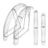 Lowrider Bike 20 Flared Twisted Adjustable Fender W/4 Braces Set Chrome.Bike Parts.Bicycle Parts view 1