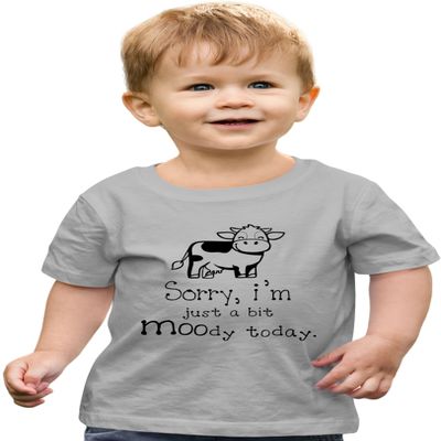 5T Oxford Toddler I'm Just A Bit Moody Today Funny Cow Toddler T-Shirt