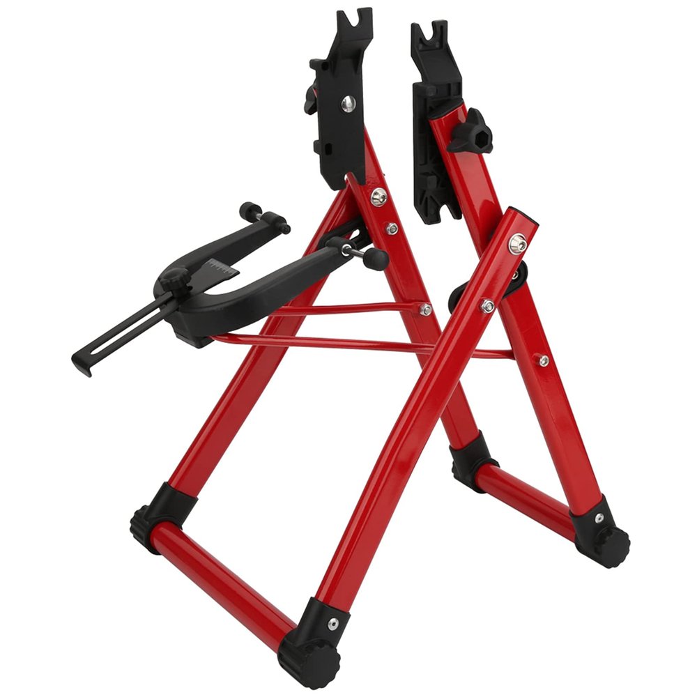 Acouto Zentrierstnder Fahrrad Aluminium Alloy Wheel Truing Stand, Simple Convenient Wheelaintenance and Repair Tool, Home Wheel Truingport Accessory