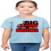 4T Light Blue Toddler Big Brother Red Dump Truck Toddler T-Shirt view 2