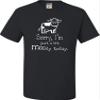 5T Black Toddler I'm Just A Bit Moody Today Funny Cow Toddler T-Shirt view 4