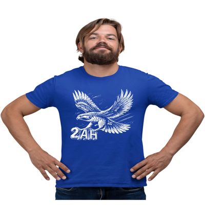 5X-Large Royal Mens Hawk with 2-AH in Talons T-Shirt