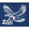5X-Large Royal Mens Hawk with 2-AH in Talons T-Shirt view 4
