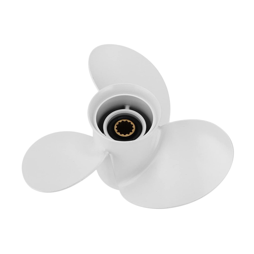 aqxreight Boat Outboard Propeller 3 Blade Aluminum Alloy 13T RH Replacement Engines Suitable Boat 10 3/8x13in, aqxreightv6mgc92png
