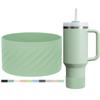 Affute Protective Silicone Boot for Stanley Quencher H2.0 40 oz & IceFlow Flip 20 oz 30 oz and hydroflask 12-24 oz, Anti-Slip Bottle Bottom Sleeve Cover (Matcha Cream) view 1