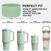 Affute Protective Silicone Boot for Stanley Quencher H2.0 40 oz & IceFlow Flip 20 oz 30 oz and hydroflask 12-24 oz, Anti-Slip Bottle Bottom Sleeve Cover (Matcha Cream) view 2