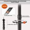 Tarp Poles Heavy Duty Adjustable, AVOFOREST Aviation Aluminum 8.7FT Tent Poles Lengthen and Thicken with Protection Cap Awning Poles Set of 4 for Hiking view 3